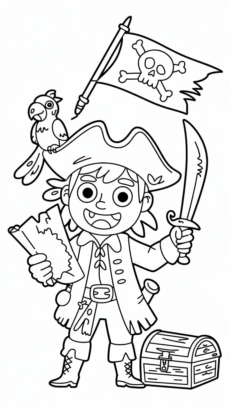 coloriage de pirate a imprimer gratuit