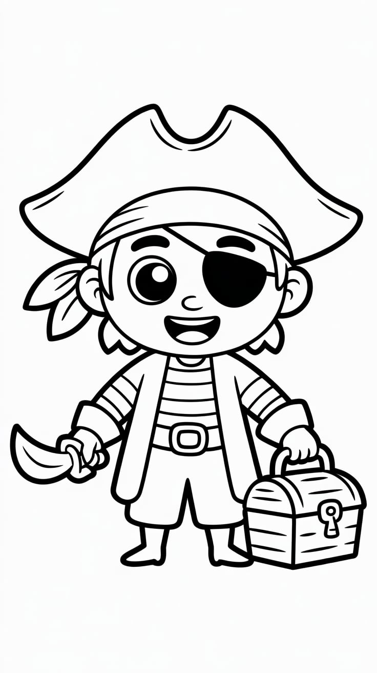 coloriage de pirate à imprimer