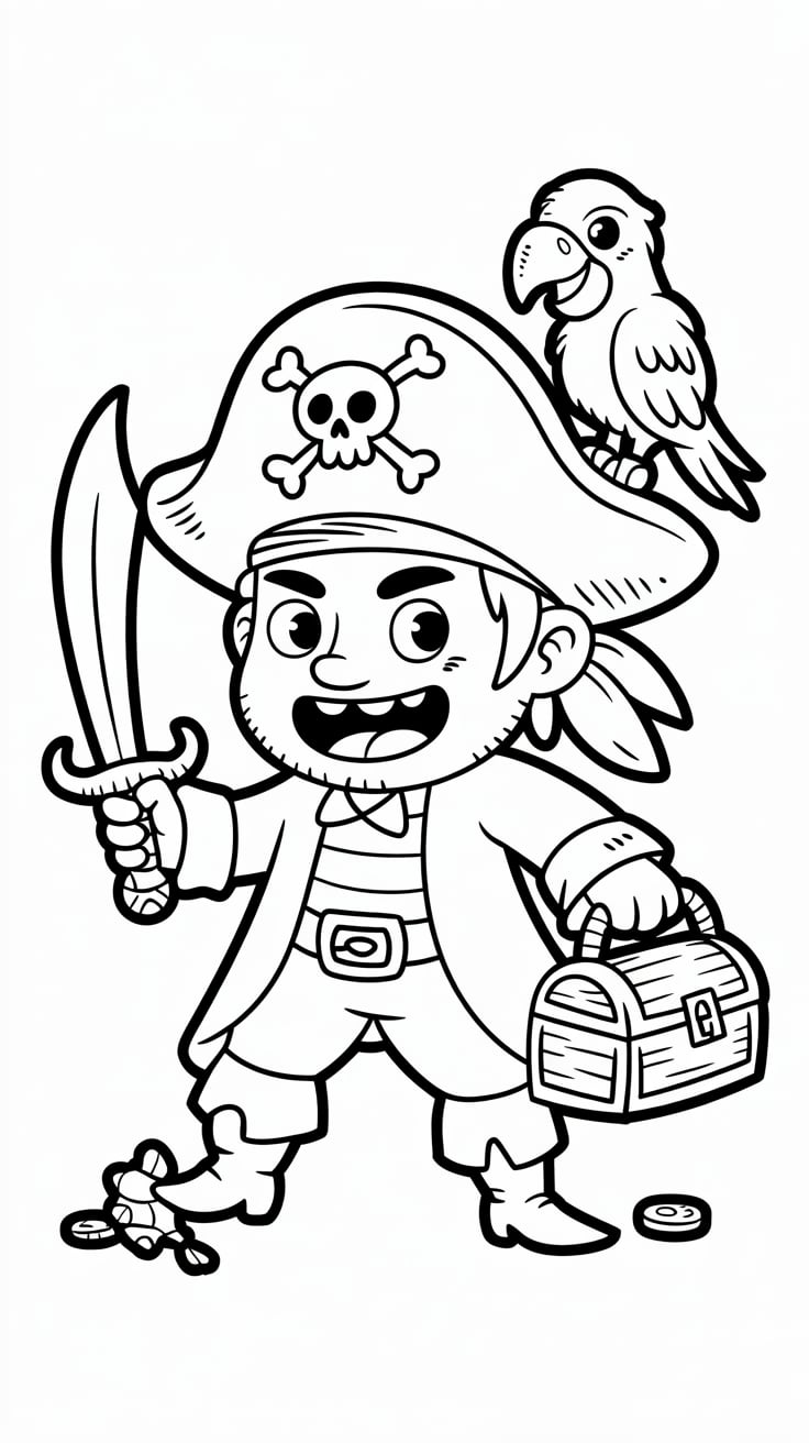 coloriage de pirate gratuit
