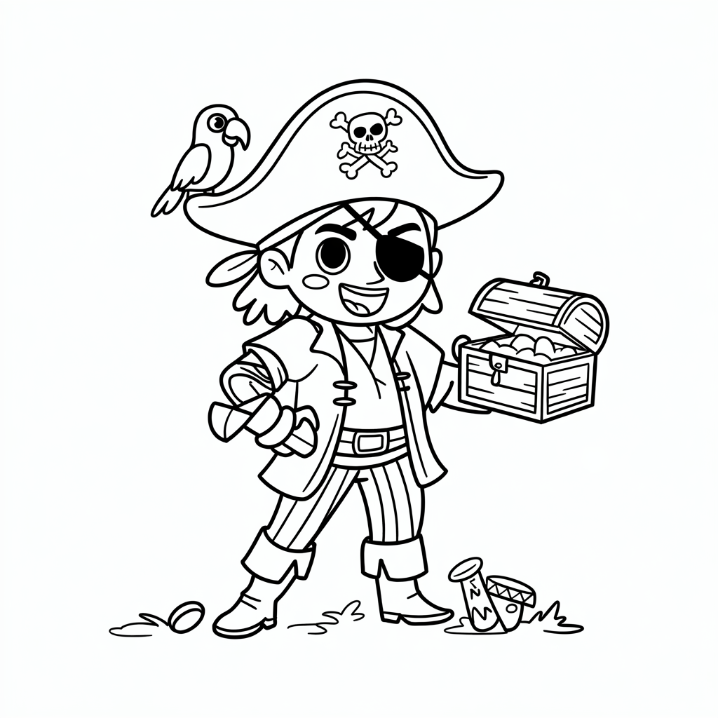 coloriage de pirate