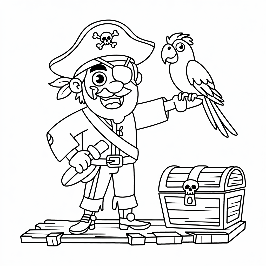 coloriage de pirates