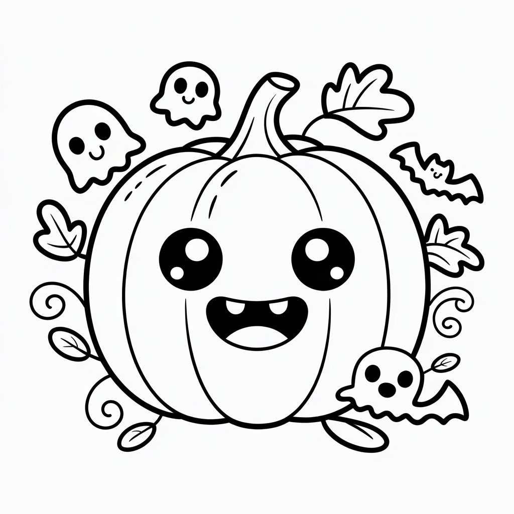 coloriage halloween citrouille