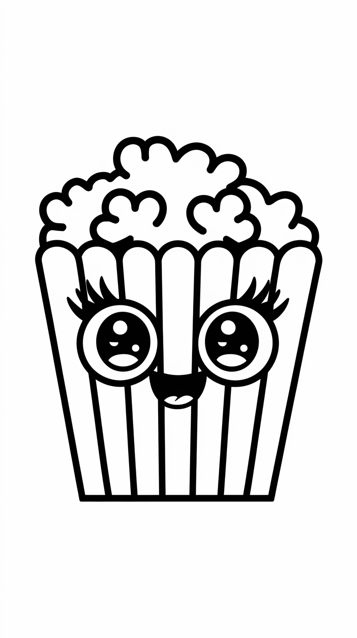 coloriage kawaii nourriture a imprimer