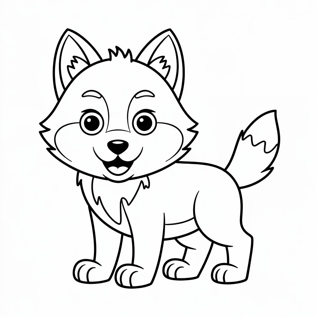coloriage loup imprimer