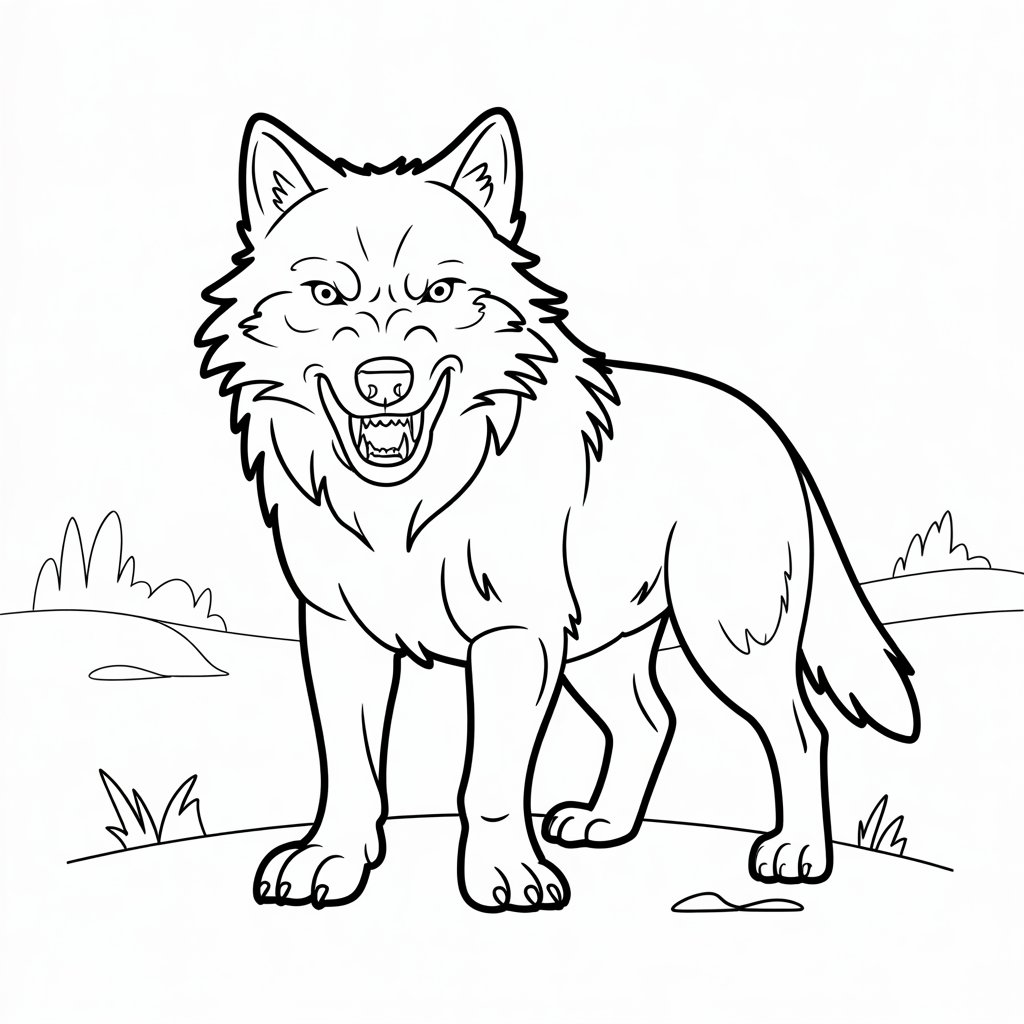 coloriage loup