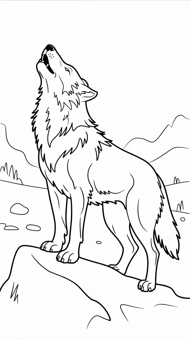 coloriage mini loup
