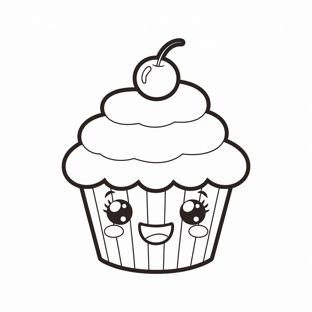 coloriage nourriture kawaii