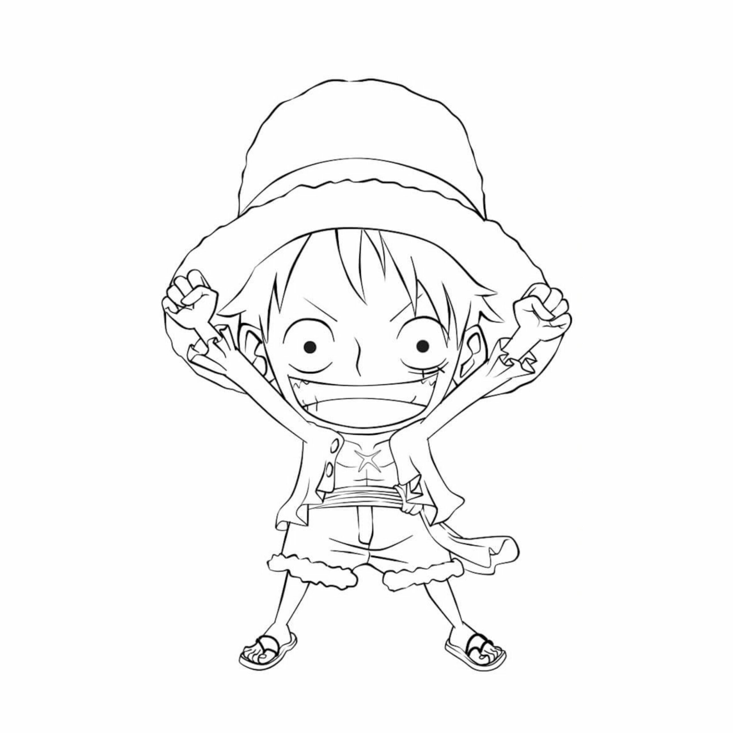coloriage one piece luffy