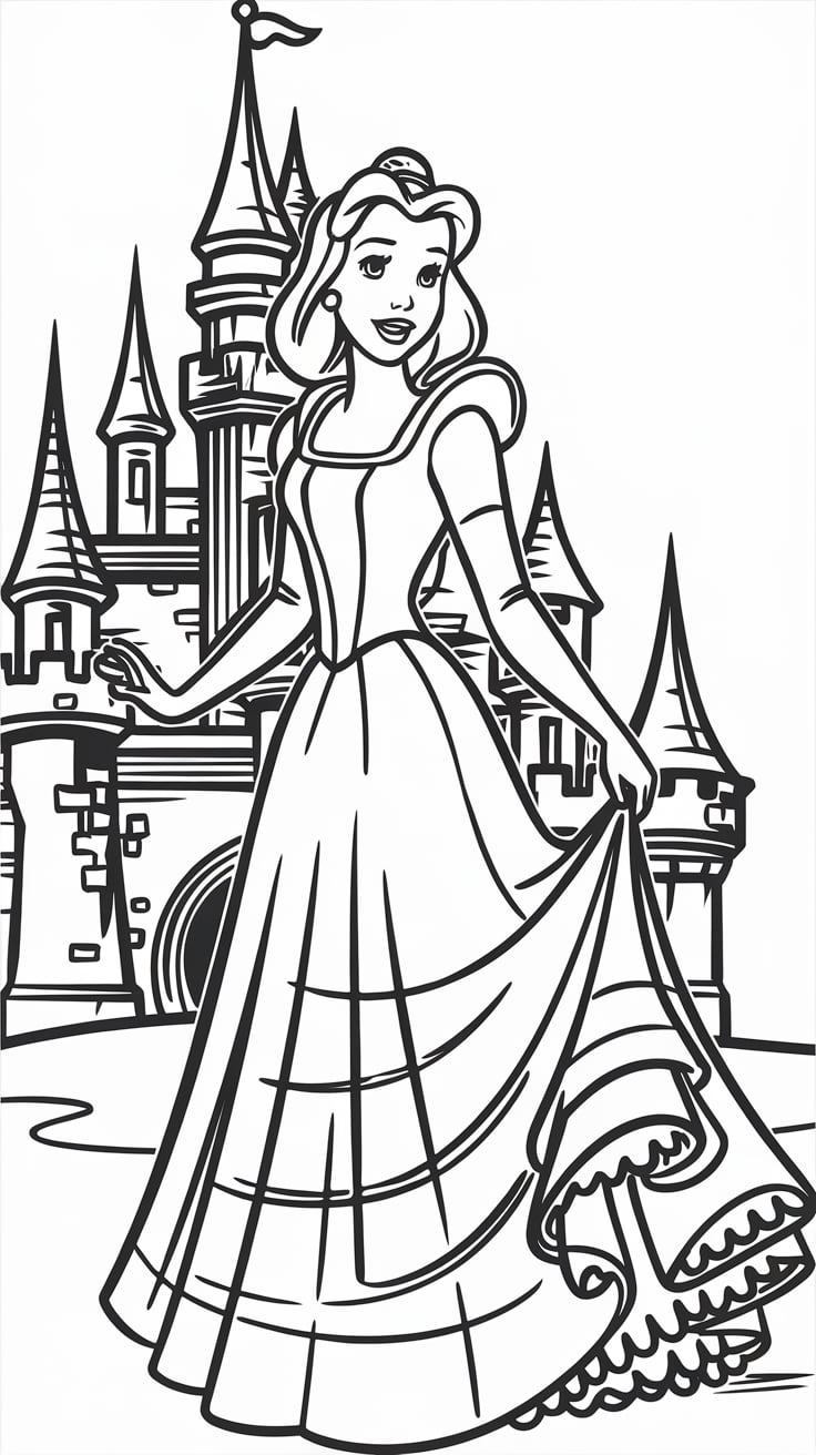coloriage princesse disney imprimer