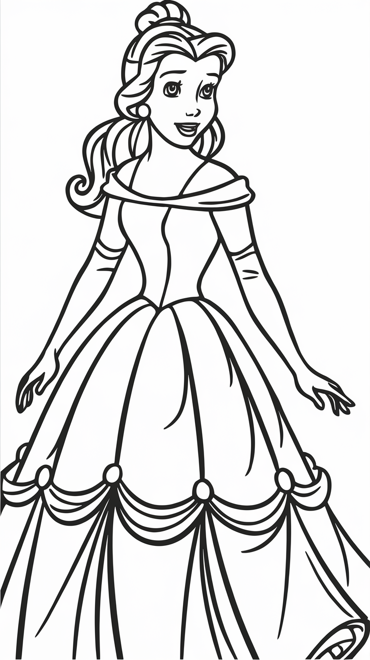 coloriage princesse disney