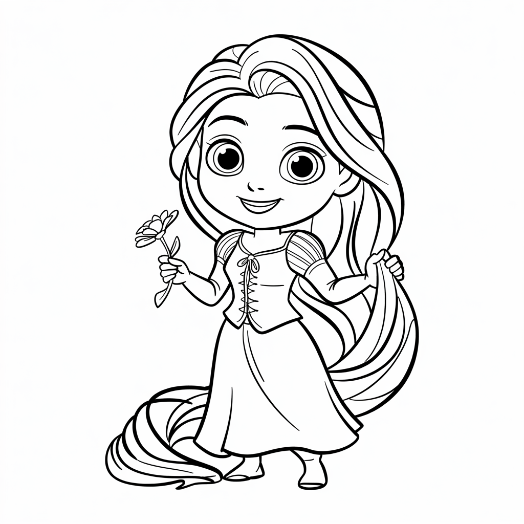 coloriage princesse raiponce