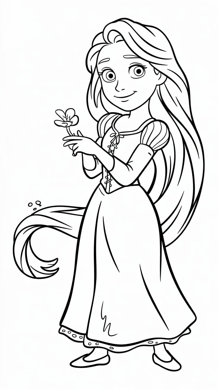 coloriage raiponce pdf
