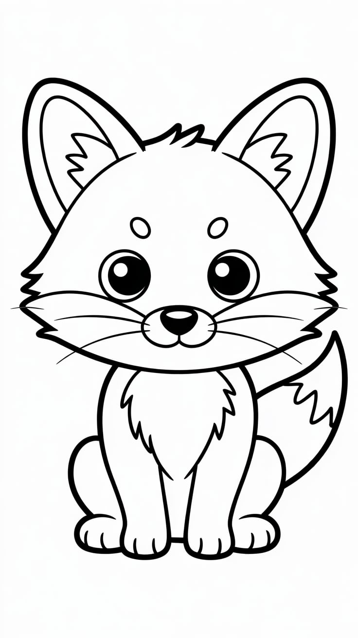 coloriage renard à imprimer gratuit