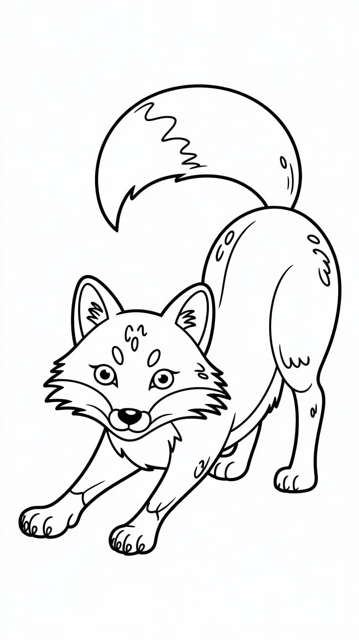 coloriage renard maternelle