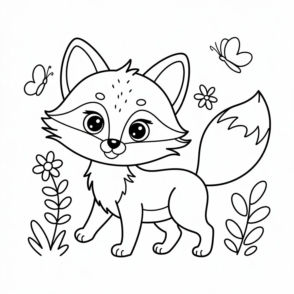 coloriage renards