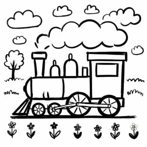 coloriage train