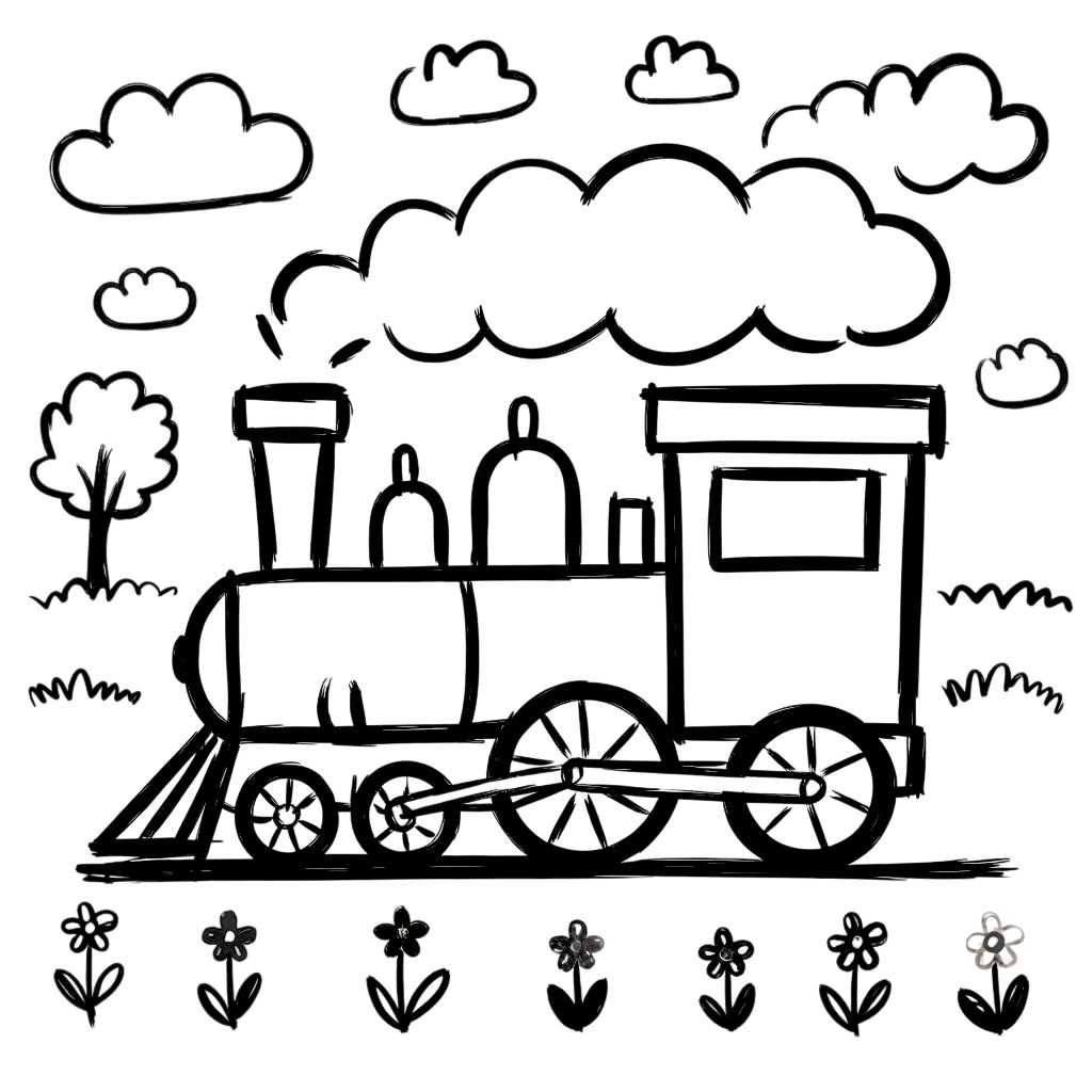coloriage train