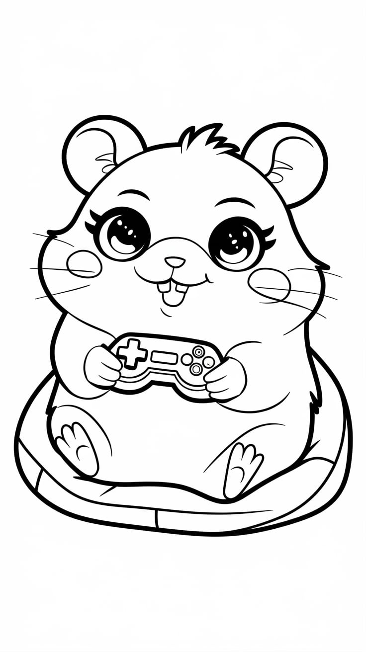 coloriage de hamster a imprimer