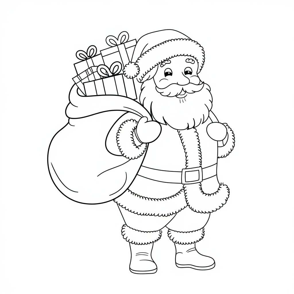 coloriage père noël
