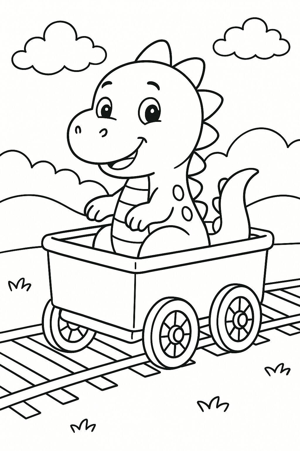 coloriage dino train