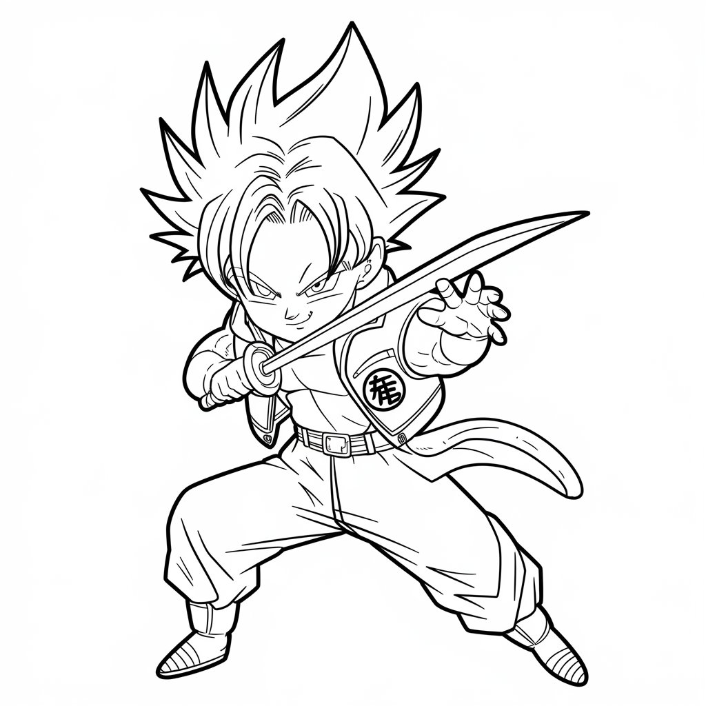 coloriage dragon ball vegeta