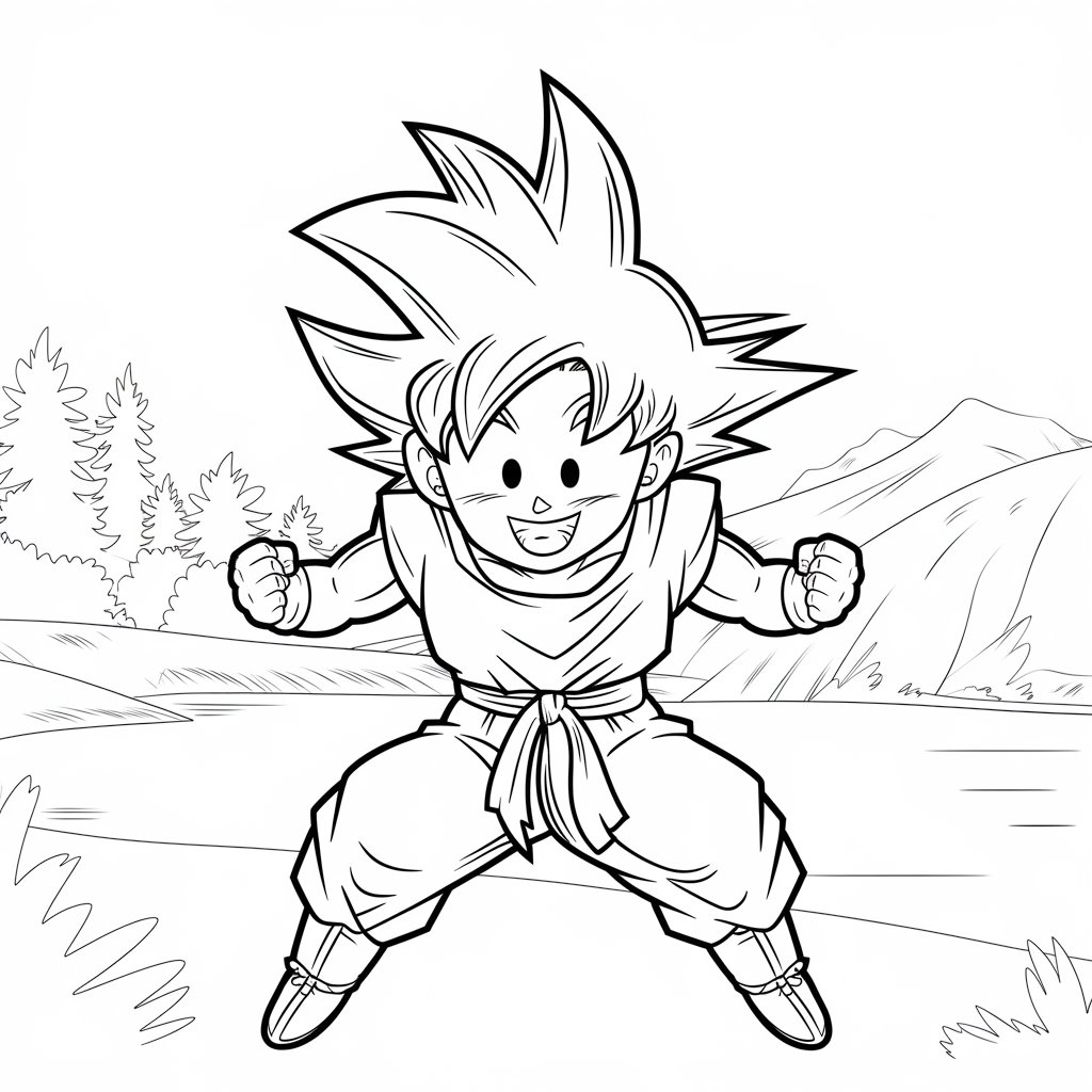 coloriage à imprimer dragon ball z