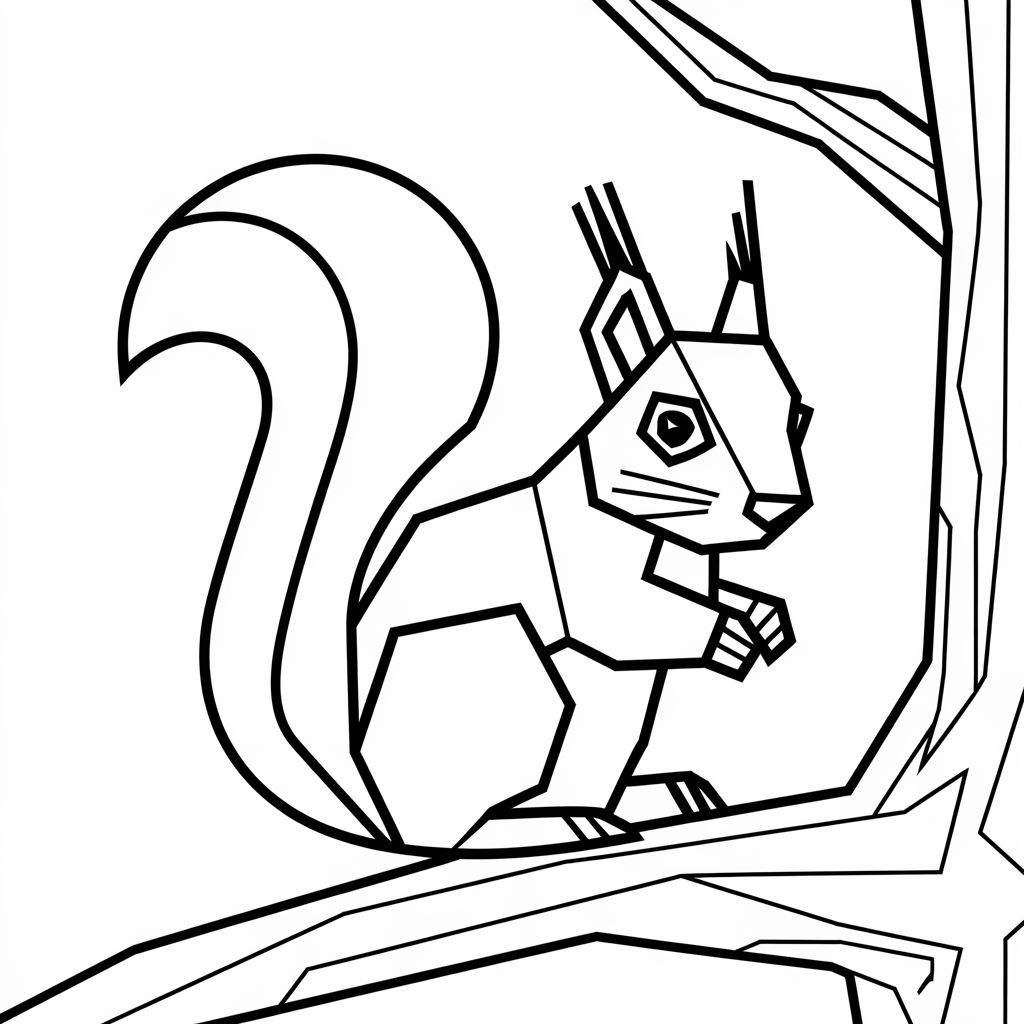 coloriage écureuil mandala