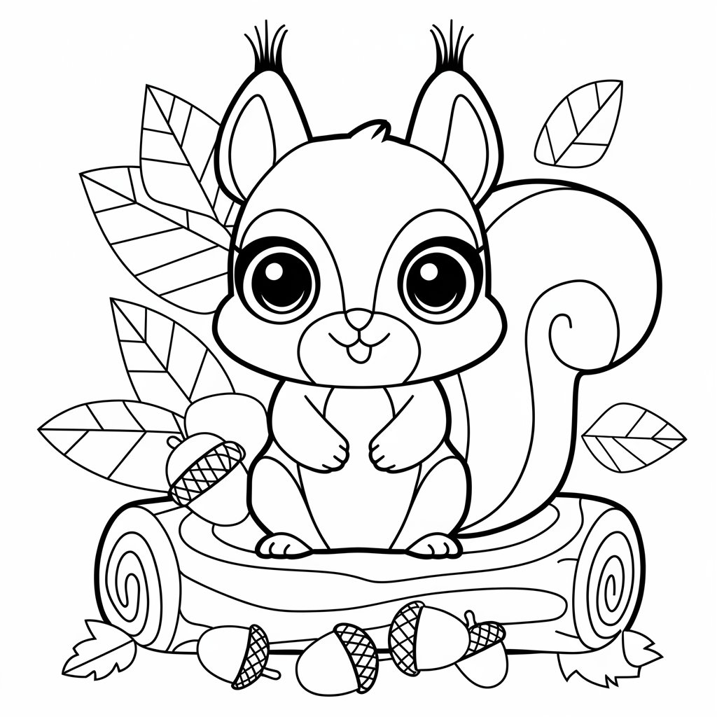 coloriage mandala écureuil