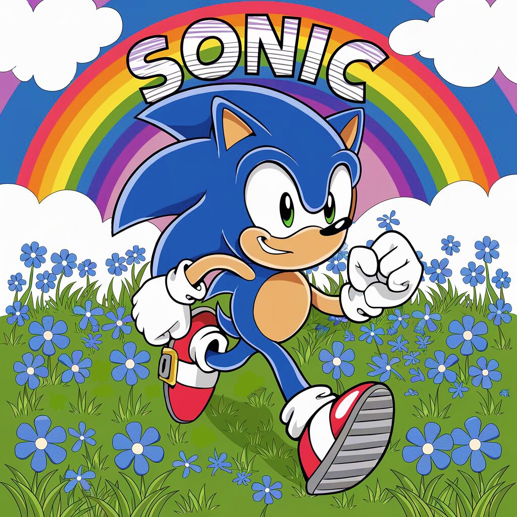Coloriages Sonic et son origine cover