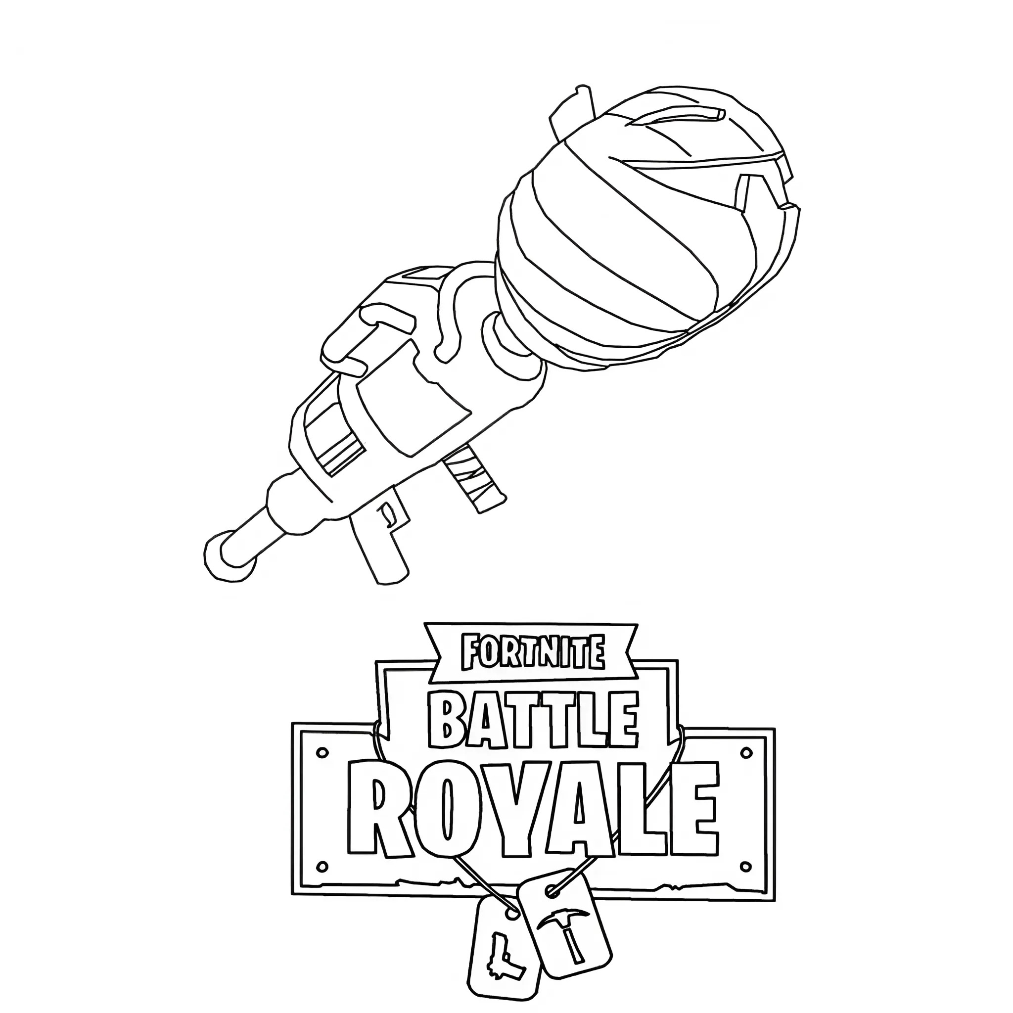 coloriages à imprimer fortnite logo