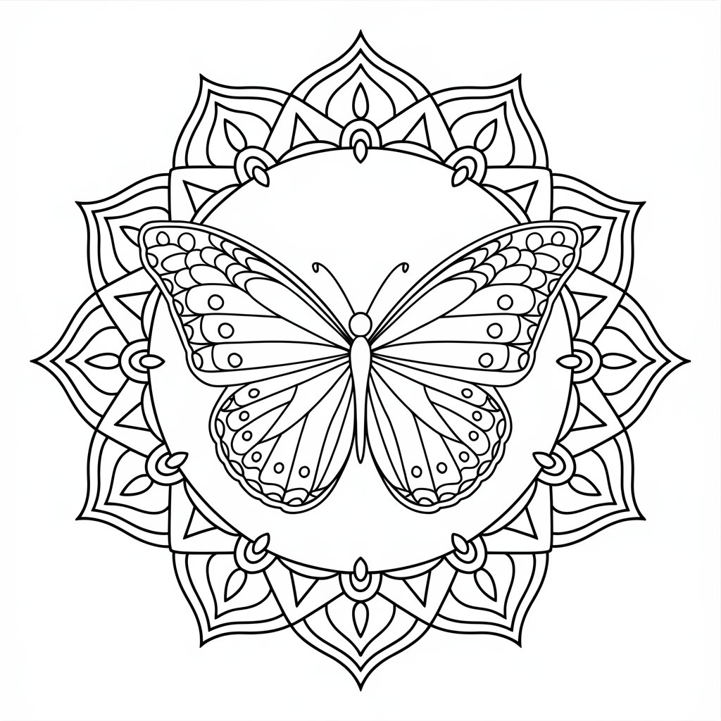 papillon coloriage