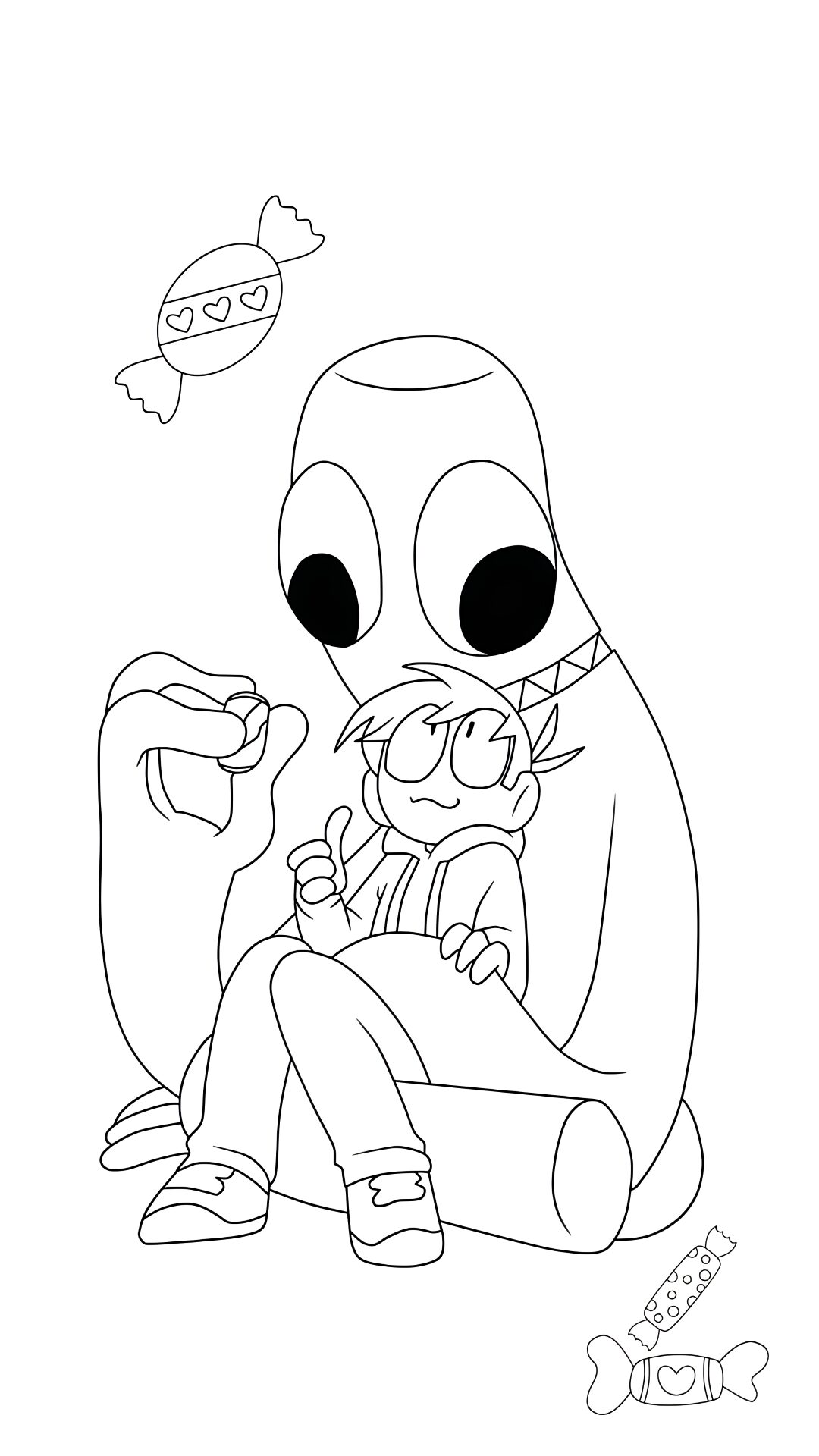 coloriage green rainbow friends