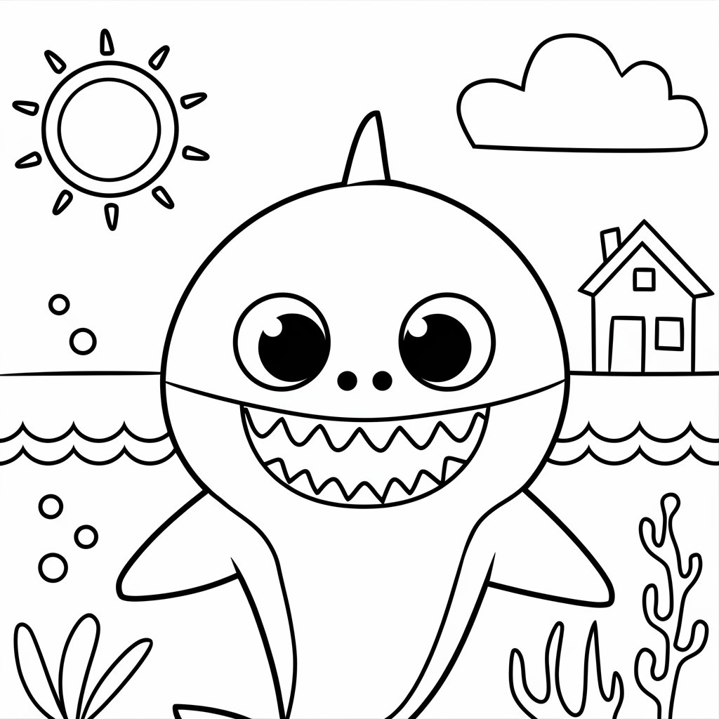 coloriage à imprimer requin