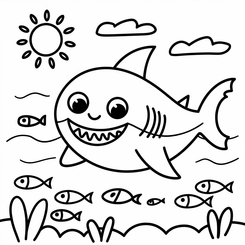 coloriage requin megalodon