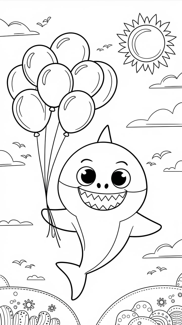 coloriage de requin