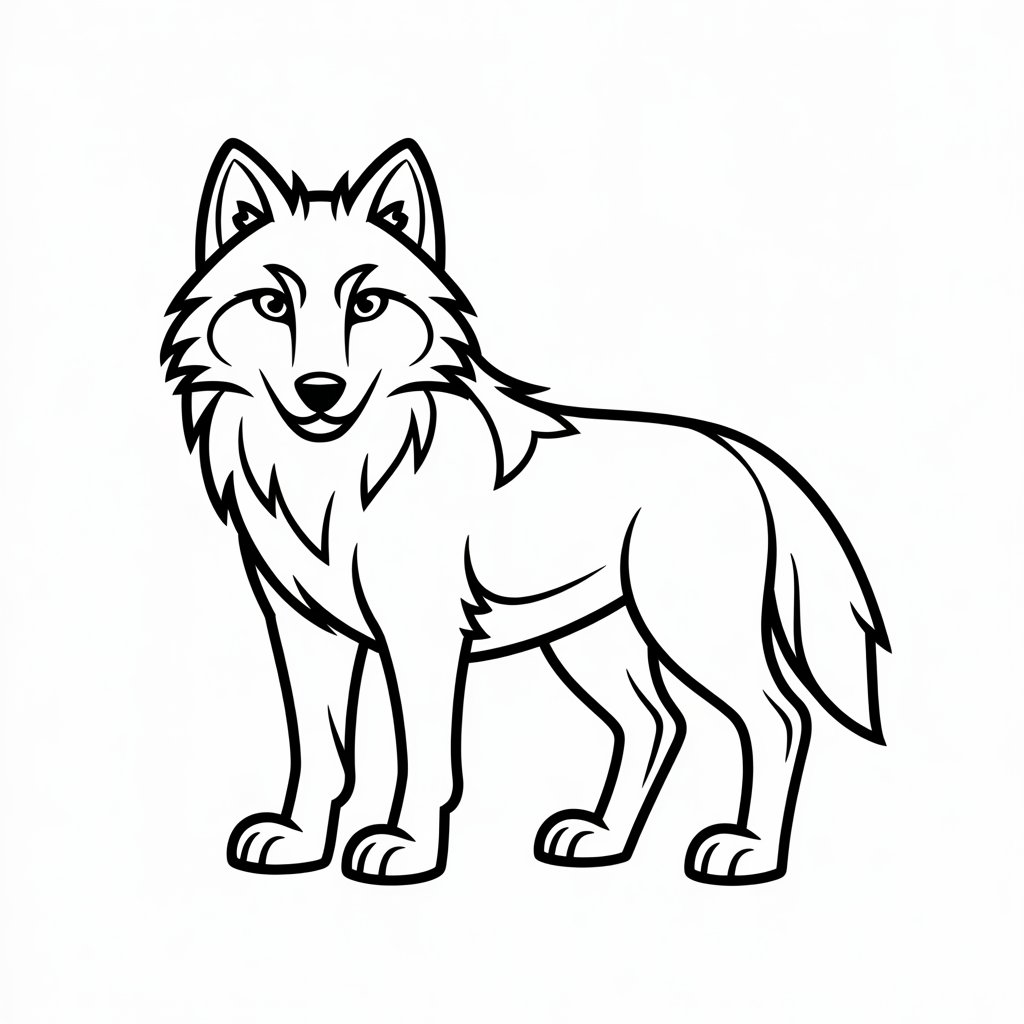 imprimer coloriage loup