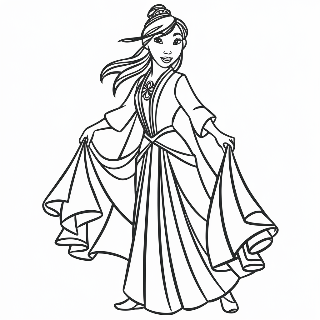 imprimer coloriage princesse disney