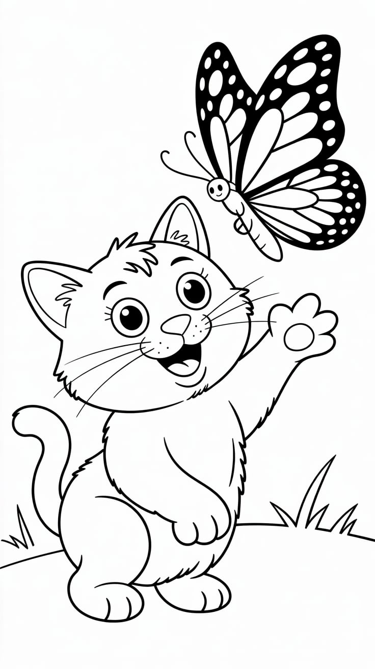 chat coloriage