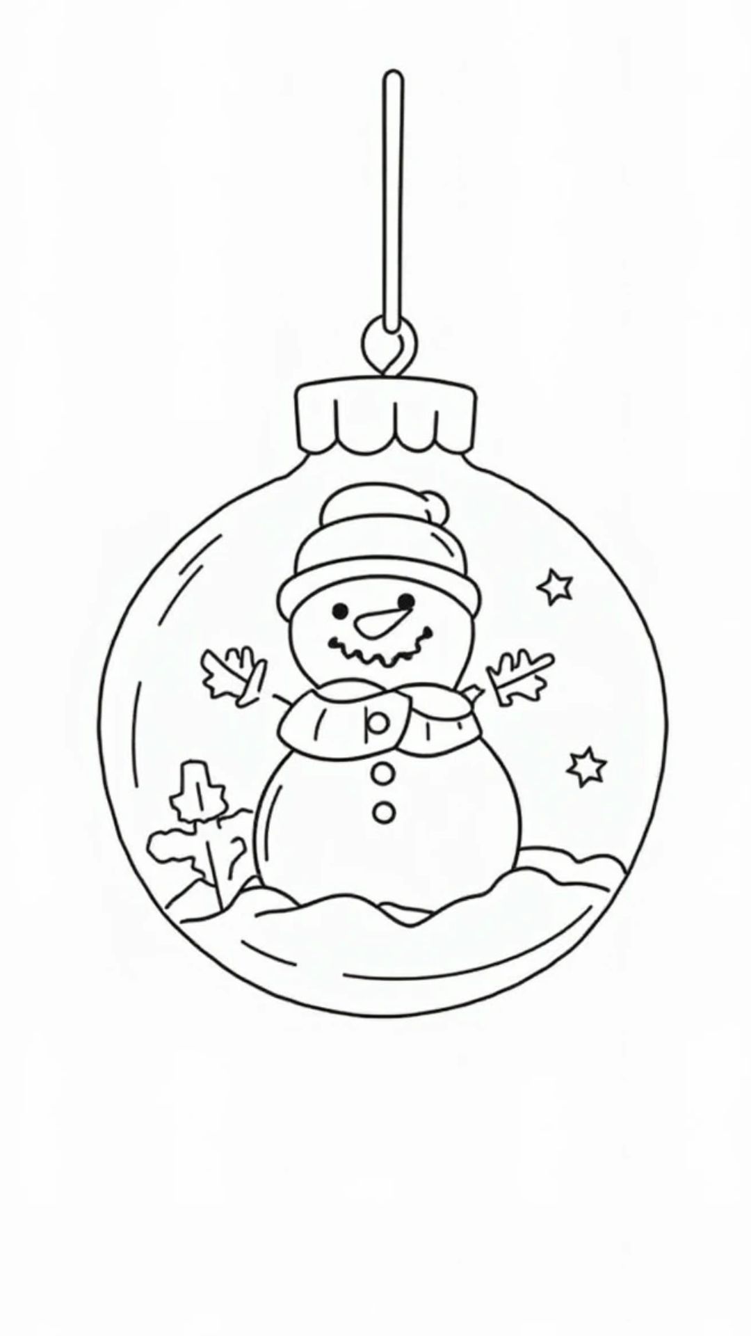 coloriage de boule de noel a imprimer