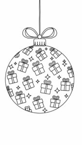 coloriage de boule de noel