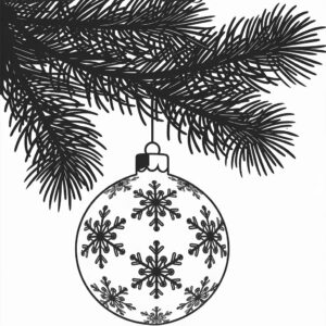 coloriage de boules de noel