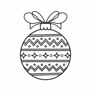 coloriage boule de noel à imprimer