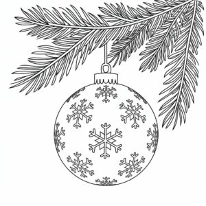 coloriage boule de noel
