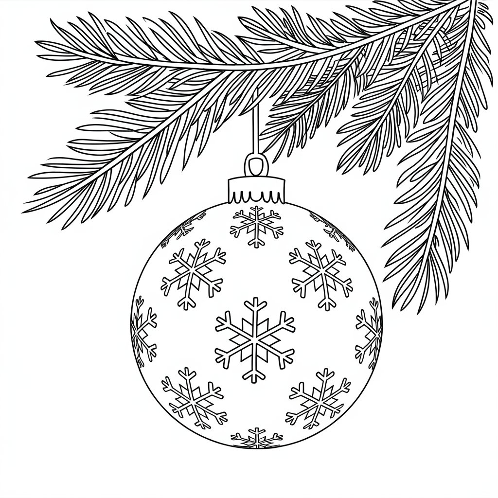 coloriage boule de noel