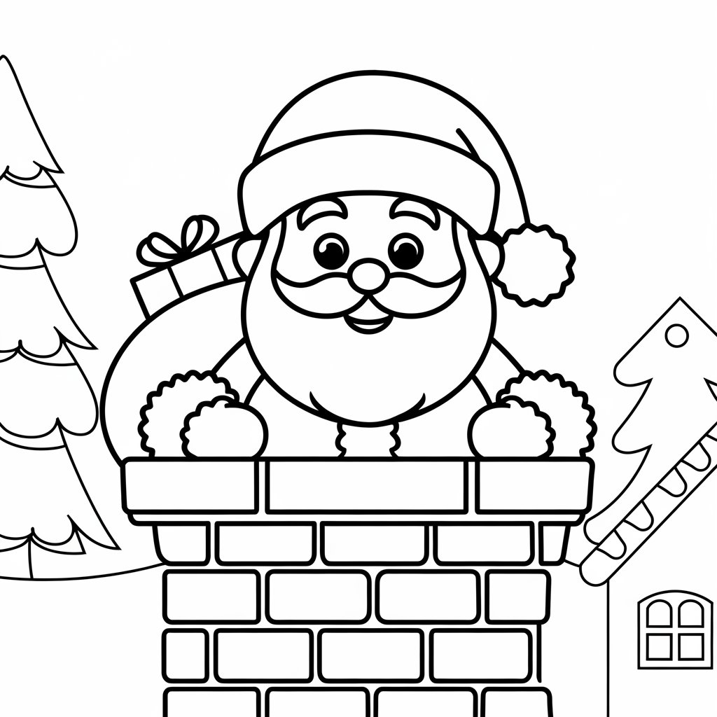 coloriages de pere noël