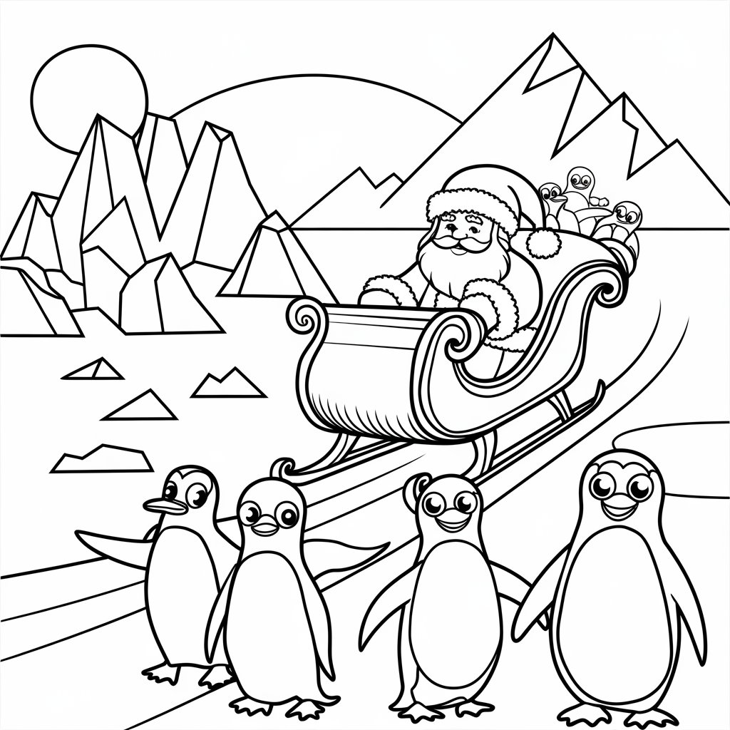 coloriage de père noël