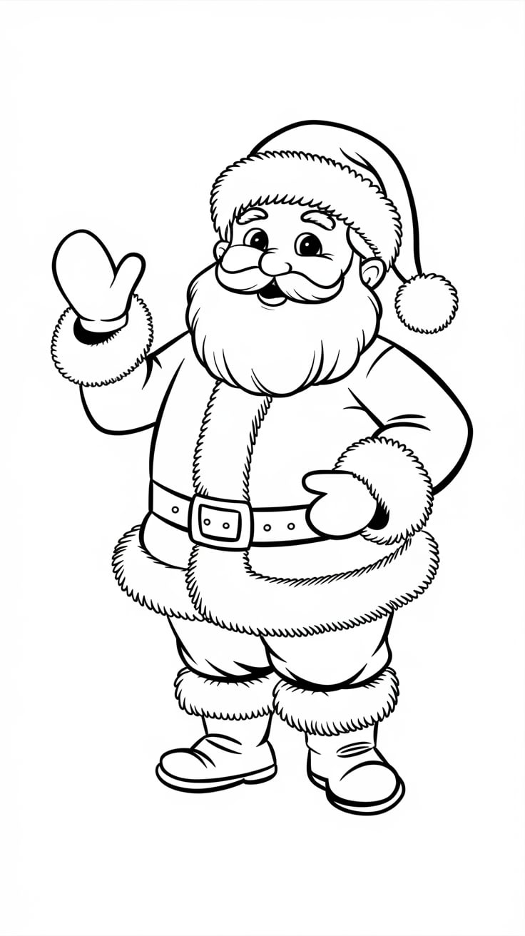 coloriage facile père noël