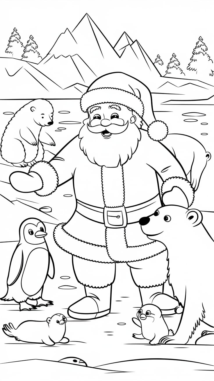 coloriage le père noël