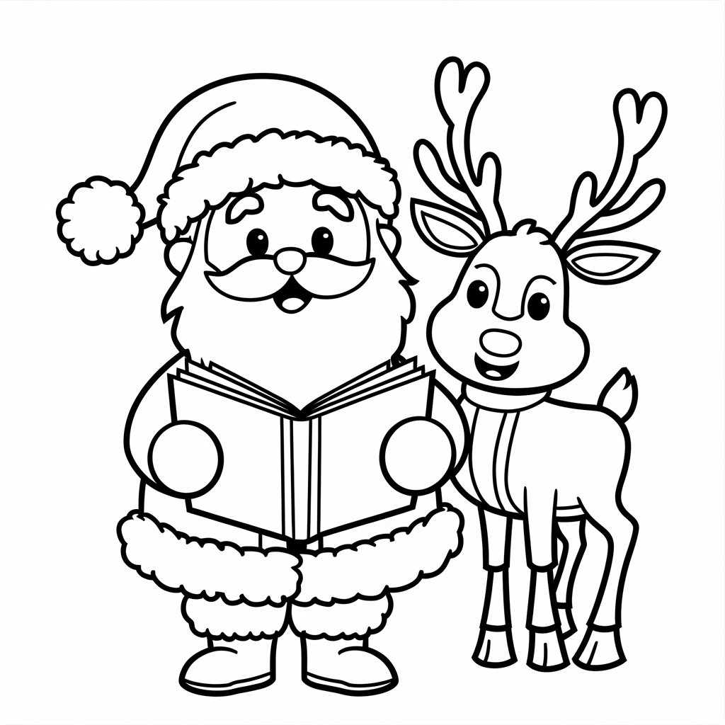 coloriage père noël imprimer