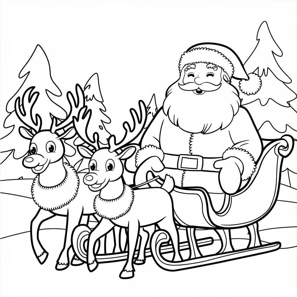 père noël coloriage à imprimer